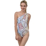 Usheen Carebears, Bears, Cat, Colorful, Cute, Pastel, Pattern To One Side Swimsuit