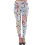 Usheen Carebears, Bears, Cat, Colorful, Cute, Pastel, Pattern Lightweight Velour Leggings