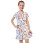 Usheen Carebears, Bears, Cat, Colorful, Cute, Pastel, Pattern Kids  Cross Web Dress