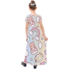 Kids  Short Sleeve Maxi Dress 