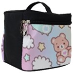 Usheen Carebears, Bears, Cat, Colorful, Cute, Pastel, Pattern Make Up Travel Bag (Big)