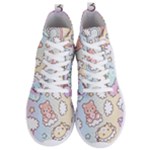 Usheen Carebears, Bears, Cat, Colorful, Cute, Pastel, Pattern Men s Lightweight High Top Sneakers