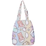 Usheen Carebears, Bears, Cat, Colorful, Cute, Pastel, Pattern Center Zip Backpack