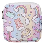 Usheen Carebears, Bears, Cat, Colorful, Cute, Pastel, Pattern Mini Square Pouch