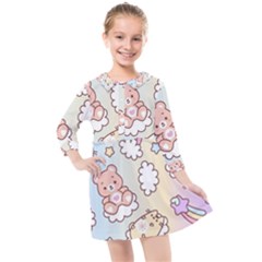 Kids  Quarter Sleeve Shirt Dress 