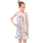 Usheen Carebears, Bears, Cat, Colorful, Cute, Pastel, Pattern Kids  Overall Dress