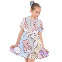 Kids  Short Sleeve Shirt Dress 