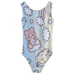 Usheen Carebears, Bears, Cat, Colorful, Cute, Pastel, Pattern Kids  Cut-Out Back One Piece Swimsuit