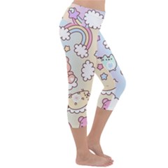 Lightweight Velour Capri Yoga Leggings 