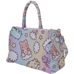 Usheen Carebears, Bears, Cat, Colorful, Cute, Pastel, Pattern Duffel Travel Bag