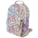 Usheen Carebears, Bears, Cat, Colorful, Cute, Pastel, Pattern Flap Pocket Backpack (Small)