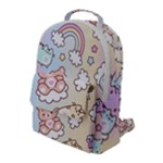 Usheen Carebears, Bears, Cat, Colorful, Cute, Pastel, Pattern Flap Pocket Backpack (Large)