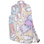 Usheen Carebears, Bears, Cat, Colorful, Cute, Pastel, Pattern Double Compartment Backpack