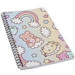 Usheen Carebears, Bears, Cat, Colorful, Cute, Pastel, Pattern 5.5  x 8.5  Notebook