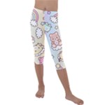 Usheen Carebears, Bears, Cat, Colorful, Cute, Pastel, Pattern Kids  Lightweight Velour Capri Leggings 