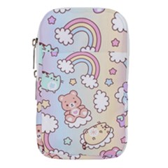 Usheen Carebears, Bears, Cat, Colorful, Cute, Pastel, Pattern Waist Pouch (Small) from ArtsNow.com