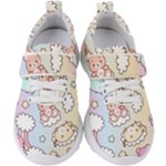 Usheen Carebears, Bears, Cat, Colorful, Cute, Pastel, Pattern Kids  Velcro Strap Shoes