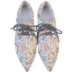 Usheen Carebears, Bears, Cat, Colorful, Cute, Pastel, Pattern Pointed Oxford Shoes