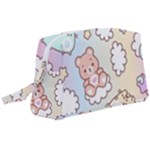 Usheen Carebears, Bears, Cat, Colorful, Cute, Pastel, Pattern Wristlet Pouch Bag (Large)