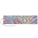 Usheen Carebears, Bears, Cat, Colorful, Cute, Pastel, Pattern Roll Up Canvas Pencil Holder (L)