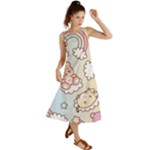 Usheen Carebears, Bears, Cat, Colorful, Cute, Pastel, Pattern Summer Maxi Dress