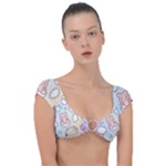 Usheen Carebears, Bears, Cat, Colorful, Cute, Pastel, Pattern Cap Sleeve Ring Bikini Top