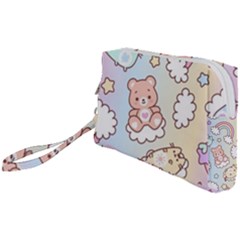 Usheen Carebears, Bears, Cat, Colorful, Cute, Pastel, Pattern Wristlet Pouch Bag (Small) from ArtsNow.com