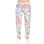 Usheen Carebears, Bears, Cat, Colorful, Cute, Pastel, Pattern Women Velvet Drawstring Pants