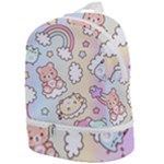 Usheen Carebears, Bears, Cat, Colorful, Cute, Pastel, Pattern Zip Bottom Backpack