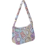 Usheen Carebears, Bears, Cat, Colorful, Cute, Pastel, Pattern Zip Up Shoulder Bag