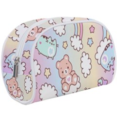 Usheen Carebears, Bears, Cat, Colorful, Cute, Pastel, Pattern Make Up Case (Large) from ArtsNow.com