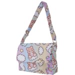 Usheen Carebears, Bears, Cat, Colorful, Cute, Pastel, Pattern Full Print Messenger Bag (L)