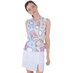 Usheen Carebears, Bears, Cat, Colorful, Cute, Pastel, Pattern Women s Sleeveless Sports Top