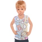 Usheen Carebears, Bears, Cat, Colorful, Cute, Pastel, Pattern Kids  Sport Tank Top