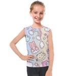 Usheen Carebears, Bears, Cat, Colorful, Cute, Pastel, Pattern Kids  Mesh Tank Top