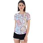 Usheen Carebears, Bears, Cat, Colorful, Cute, Pastel, Pattern Back Cut Out Sport T-Shirt