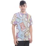 Usheen Carebears, Bears, Cat, Colorful, Cute, Pastel, Pattern Men s Polo T-Shirt