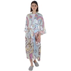 Maxi Satin Kimono 