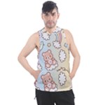 Usheen Carebears, Bears, Cat, Colorful, Cute, Pastel, Pattern Men s Sleeveless Hoodie