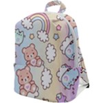 Usheen Carebears, Bears, Cat, Colorful, Cute, Pastel, Pattern Zip Up Backpack