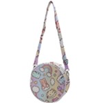 Usheen Carebears, Bears, Cat, Colorful, Cute, Pastel, Pattern Crossbody Circle Bag