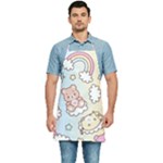 Usheen Carebears, Bears, Cat, Colorful, Cute, Pastel, Pattern Kitchen Apron