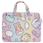 Usheen Carebears, Bears, Cat, Colorful, Cute, Pastel, Pattern MacBook Pro 15  Double Pocket Laptop Bag 