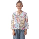 Usheen Carebears, Bears, Cat, Colorful, Cute, Pastel, Pattern Kids  Sailor Shirt