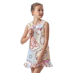 Kids  Pilgrim Collar Ruffle Hem Dress 