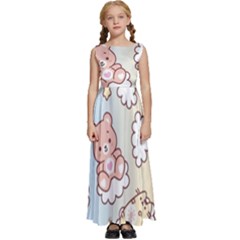 Kids  Satin Sleeveless Maxi Dress 