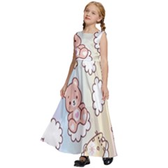 Kids  Satin Sleeveless Maxi Dress 