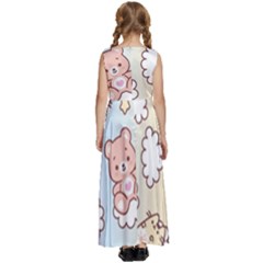 Kids  Satin Sleeveless Maxi Dress 