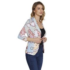 Women s One-Button 3/4 Sleeve Short Jacket 