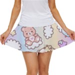 Usheen Carebears, Bears, Cat, Colorful, Cute, Pastel, Pattern Women s Skort